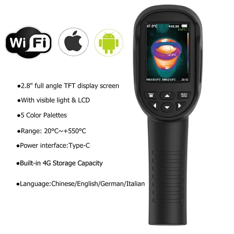 HT-06 Cámara Térmica WIFI de 2 - Thermal Imaging Camera 256X192 reseña y precio